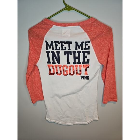 Victorias Secret Pink St Louis Cardinals Baseball T Shirt Size XS 3/4 Sleeve - Picture 4 of 5